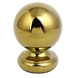 uxcell ボールトップキャップ 階段ニューエルフェンスポスト用 76mm 304ステンレススチール ゴールドトーン