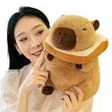 鼻水カピバラ ぬいぐるみ カピバラ君のぬいぐるみ かわいい 抱き枕 人形 寝ている人形 カピバラのぬいぐるみ ぬいぐるみの抱き枕 カピバラのぬいぐるみの抱き枕 (40CM,トーストカピバラ)