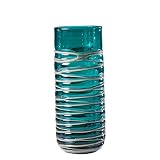 Torre & Tagus 902390B Tempest Swirl Vase, Medium, Teal [並行輸入品]