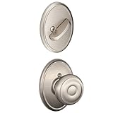 Schlage f59geowkf内部パックGeorgian内部パックノブセットwith Single円柱デッドボルトと装飾ウェイクフィールドローズ F59GEO619WKF 1