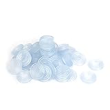 uxcell コーナークッション コーナーガード コーナーパッド コーナーカバー ケガ防止 保護 家具 ティーテーブル 滑り止め ゴム パッド 直径24mm 50個入り クリアブルー