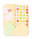 SpasilkHooded Terry Bath Towel with Washcloths, Duck Yellow, 2-Count by Spasilk