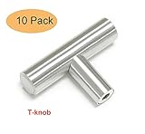 do4uサテンNickleのキャビネットプルハンドル家具引き出し食器棚ドレッサーT - Bar 10パック T-Knob Do4U