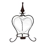 Merci la fleur ボトルフラワー 容器 ガラス ハート型 小 (153×160×85) アイアン付 テラリウム アクアリウム ブーケ保存