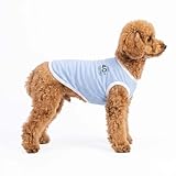 PetGround 犬 夏 ひんやり 冷感 UVカット メッシュ タンクトップ クール 虫除け 涼しい 氷 犬服夏用 小型犬 中型犬 男の子 女の子 (ゼニスブルー, L)