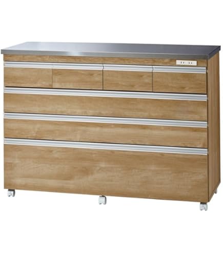 美品　日本製　オガモク　カウンター下収納　引き出し収納　スリム　ホワイト① Amazon｜日本製 完成品 カウンター下収納 DX 奥行25 高さ87