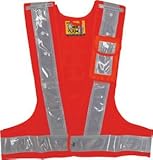 緑十字 多機能ベスト(橙/白) サイズ:フリー ナイロンメッシュ 238087