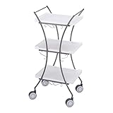 ゴスロリワゴン C-295 ホワイト 3段 [ 業務用ワゴン エステ用ワゴン サロン用ワゴン エステワゴン サロンワゴン キャスター付き ワゴン ラック ]◆