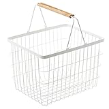 洗濯かご ランドリーバスケット 洗濯物入れ バスケット 脱衣かご 取っ手付き 持ち運び かご 収納 籠 〔M〕