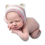 Luxury Cute Newborn Boy Girl Baby Costume Outfits Photography Props Little Fox Hat (Pink) [並行輸入品]