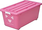 和泉化成 収納ケース 日本製 ハッピーケース ロング・ピンク 3092P (幅39×奥74×高32cm)