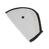 uxcell 車のシートベルトアジャスター エアメッシュファブリック 21 x 14 x 0.8cm グレー 1個入り