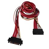Baosity 1ピース　SAS延長ケーブル　29ピンオス - 29ピンメス　アダプタ　電源ケーブル/コネクタ　全2サイズ - 1M