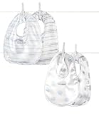 リトルジラフ お食事ビブ4枚セット ココストライプ&NewDot/BOX入り (ブルー2・シルバー2) lg0109-02 【正規代理店輸入】