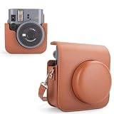 kinokoo mini 41 ケース Instax Mini 41 ケース インスタントMini 41 PUレザーカバー Mini 41レトロPUレザー カメラケース Fuji Instax Mini 41用 写真ポケット付き 調節可能なショルダーストラップ付き ファッションカメラケース（ブラウン）