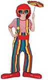 ストライプオーバーオールClown Costume 8-10, MED FF60678