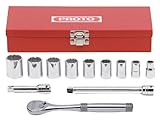 Stanley Proto J52130XL 3/8-Inch Drive Socket, Set, 12 Point, 12-Piece [並行輸入品]