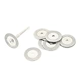 uxcell　ダイヤモンド　ホイール　20mm　チップ　 1/8"　マンドレル　10本入