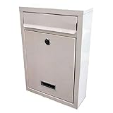 Stardust シンプル デザイン 郵便 ポスト ( ホワイト ) 壁 取付 盗難 防止 鍵 付き SD-SPOST-WH