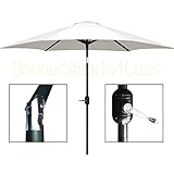 10 ft Aluminum Outdoor Patio Umbrella Market Yard w/ Crank Tilt - WHITE by Banner Stands 4 Less [並行輸