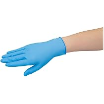 Amazon.co.jp: エステー 二トリル手袋 粉付(100枚入)L ブルー No.981