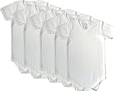 CBObaby Largeサイズ4t 5t 6t 7半袖Vネックボディスーツ5 pk カラー: ホワイト