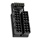 xiwai PCIe 5.0 パワーモジュラーアダプター 4つのATX 8P 16ピン (12+4) 12VHPWR コネクタ 下向き90度 4080 5090TIグラフィックスカード用