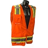 Radians SV6O3X Two Tone Surveyor Class 2 Safety Vest 3X-Large Orange [並行輸入品]