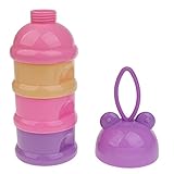 Lovoski 　食品のボックス　　牛乳パウダー　食べ物のボトル　容器　ベビー　全4色 - カエルパープル
