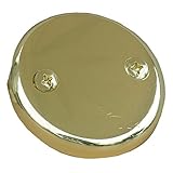 High Quality 03-1431 Two Hole Style Bathtub Waste And Overflow Plate, with Screws, Polished Brass