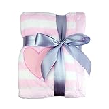 Zebrumベビーフランネル毛布、両面ポップコーンのガールズ/ Boys、30 x 39インチ L