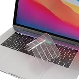 ProElife 超薄型TPUキーボードカバースキン タッチバー付きMacBook Pro 13インチ 15インチ (A2159 A1706 A1707 A1989 A1990) (2016 2017 2018年発売) キーボードアクセサリープロテクター (透明)