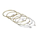 Tuwlopyu ギター弦 | フォークギター用弦交換用6本 クラシック アコースティック フォーク ギター パーツ アクセサリー, 楽器パーツギター弦交換用ステンレス弦セット アコースティックギター弦パーツ スチールコア クラシックフォーク エレキギター 銅合金巻き