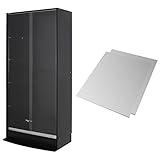 【福袋】【地球家具】コレクションラック「ワイド」新シリーズセット 幅83cm 奥行39cm 【正規品】[鍵付きコレクションケース] [耐震]（引き戸 ハイタイプ本体+背面ミラー2枚セット） ブラック