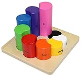 Discoveroo Wooden Rainbow Shape Sorter Playset [並行輸入品]