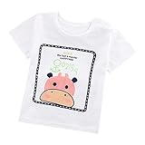 Remeehi Tシャツ ベビー 半袖 子供服 丸首 ボタン付き 女の子 男の子 トップス 柔らかい 動物柄 春夏 牛柄