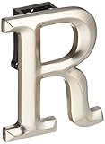 モノグラム文字Rドアノッカー – ニッケルシルバー