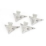 uxcell コーナークッション　コーナーガード　コーナーパッド　コーナーカバー ケガ防止　保護 ジューリー ギフトボックス 骨董 コーナープロテクター ガード銀色調 4個入り