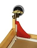 Foundations Evacuation Frame with Antique Brass Casters, Red/Antique Brass by Foundations Worldwide 