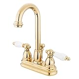 Kingston Brass KB3612PL Two Handle 4 in. Centerset Lavatory Faucet with Retail Pop-up