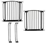 Dreambaby Value Pack 2 Safety Gates Black with 2 9cm Extensions by Dreambaby