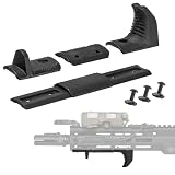 良品武品 M-LOK 対応 マグプル ハンドストップキット AFG3形状 レプリカ 樹脂製 レールカバー 付属 エアガン用 フォアグリップ BK ブラック