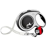 フレキシ (flexi) ニューコンフォート テープ L(50kg未満) 8m ブラック [犬用リード]