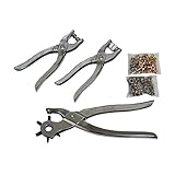 Grip - Leather Punch Set - Chrome Plated, 3 Pc [並行輸入品]