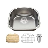 The MR Direct 2118 16 Gauge Stainless Steel Kitchen Ensemble (Bundle - 4 Items: Sink, Basket Straine