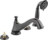 Delta T4795-RBLHP Cassidy Low Arc Roman Bathtub Faucet with Hand Shower Trim without Handles, Veneti