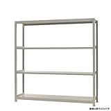 軽中量棚200kg 単体 幅180×奥行45×高さ180cm 4段 アイボリー 200kg/段