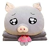 かわいいブタ3 in 1毛布クッション枕、Perfect for冬[ C ]