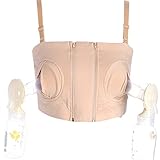 Abusun 授乳ブラ 授乳ブラジャー マタニティブラ・ハーフトップ マタニティ下着 綿 授乳期間カスタム 産前と産後に対応 （搾乳器が別売り） (L, フレッシュ)