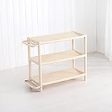 多層シューズラックホームプラスチックシューボックスシンプルなストレージラックの傘スタンド ( 色 : 3 layers-Beige )